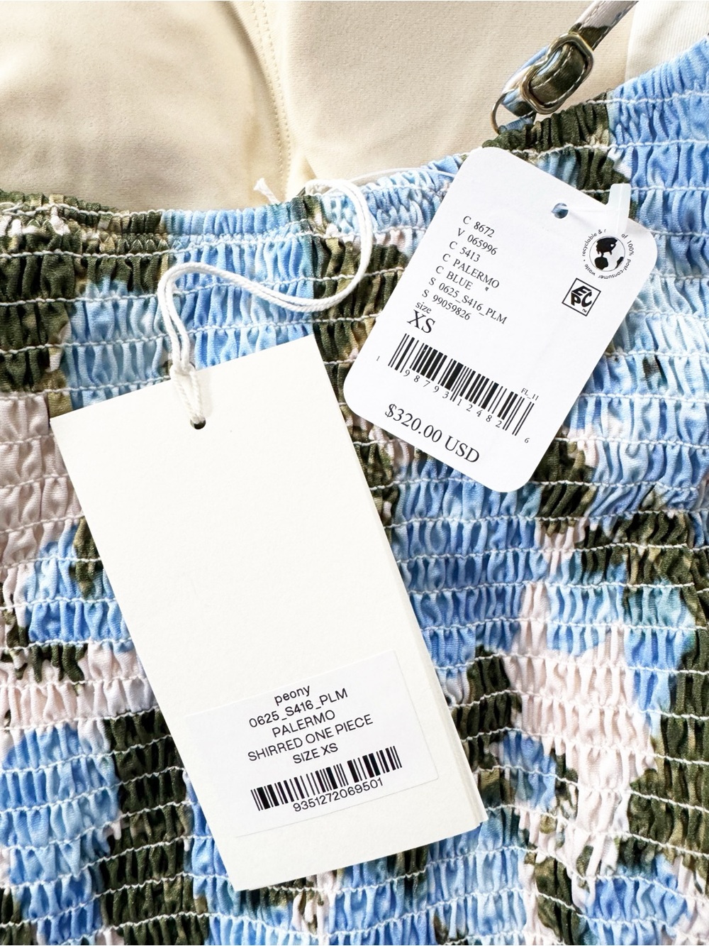 Free People x Peony Shirred One-Piece Swimsuit | NWT - Picture 6 of 12